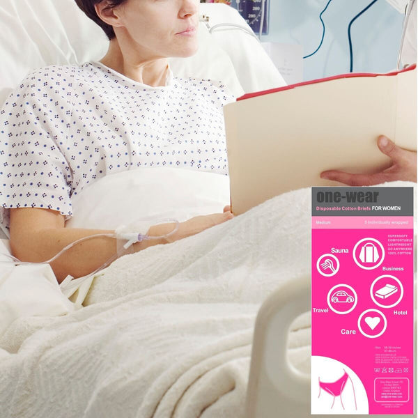Supersoft 100% Natural Cotton Premium Quality Disposable Knickers - 5 Pack - Comfortable Lightweight for Hospital Pregnancy Postpartum Underwear Maternity Knickers. Travel Pants Panties Briefs - One-Wear