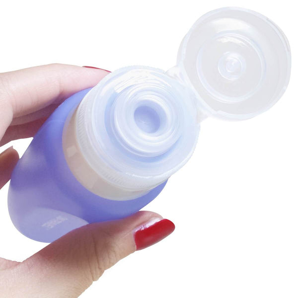 ✅ Silicone Travel Bottles - TSA Compliant Leakproof BPA Free Refillable Squeezable for Liquids Creams Lotions Travel Shampoo Conditioner - One-Wear