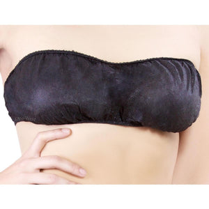 Super Soft Premium Quality Disposable Black Bra One-Size - Lightweight Go Anywhere Disposable Underwear Bras Not Paper for Spa Massage Waxing Travel Maternity Hospital Trips Beach Holidays Emergency - One-Wear