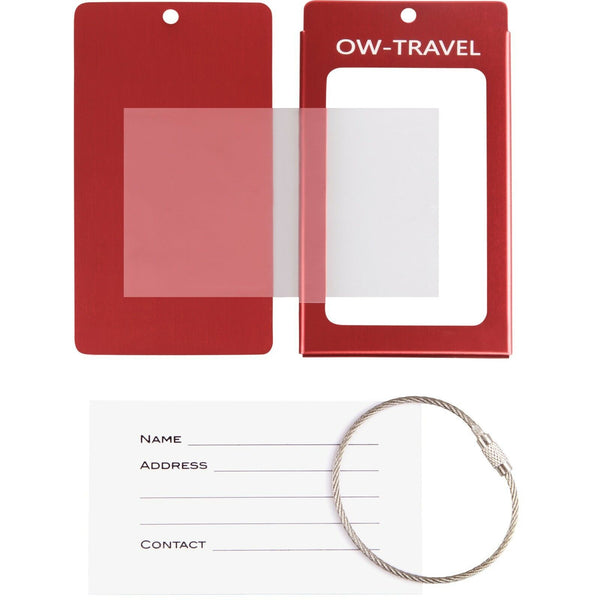 ✅ Metal Luggage Tags for Suitcases - Business Card Holder - Personalised Travel Label Name Identifiers Ideal Suitcase Tag, Bag Tags, Backpack and Baggage Tags - One-Wear
